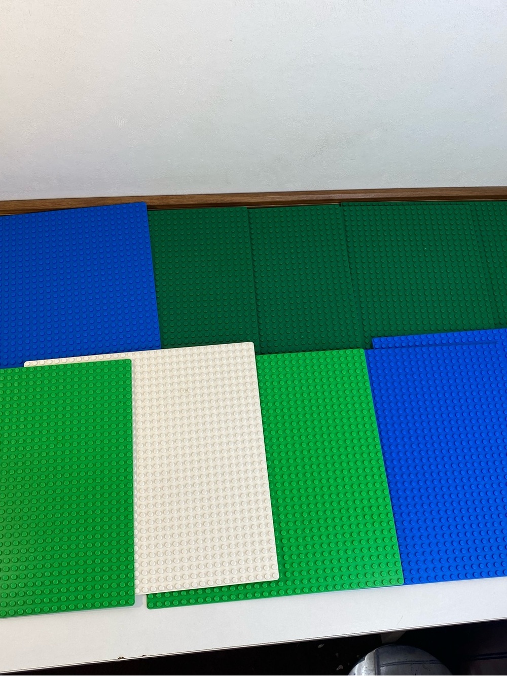 LEGO Base Plates Building Blocks Blue Green White Lot